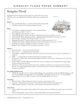 Kingsley Flood Press Sheet- 1.10.12