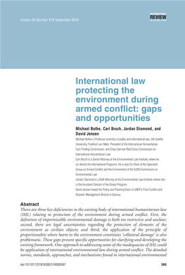 International Law Protecting the Environment During Armed Conflict