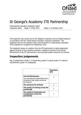 St George's Academy ITE Partnership