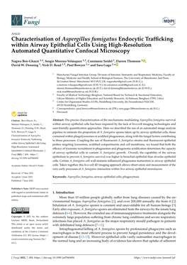 Characterisation of Aspergillus Fumigatus Endocytic Trafficking Within Airway Epithelial Cells Using High-Resolution Automated Q