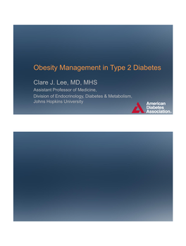 Obesity Management in Type 2 Diabetes