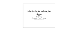 Multi-Platform Mobile Apps