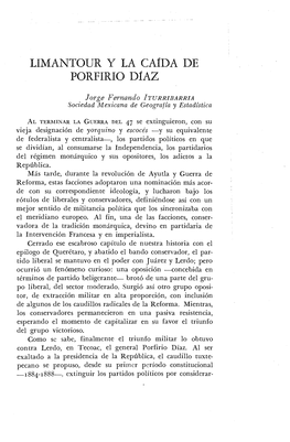 Limantour Y La Caída De Porfirio Díaz