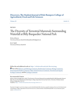 The Diversity of Terrestrial Mammals Surrounding Waterfall at Billy