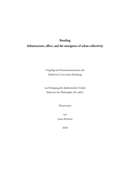 Bonding Infrastructure, Affect, and the Emergence of Urban Collectivity