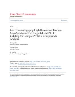 Gas Chromatography-High Resolution Tandem Mass Spectrometry Using