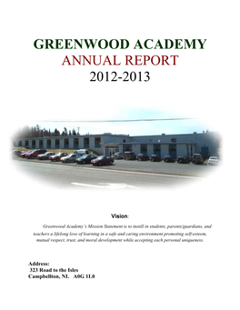 Greenwood Academy Annual Report 2012-2013