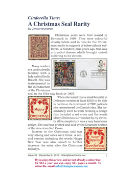 A Christmas Seal Rarity by Christer Brunström