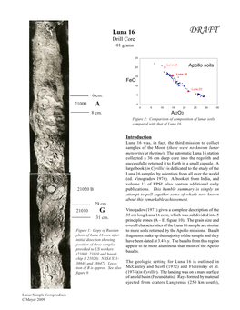 Luna 16 DRAFT Drill Core 101 Grams