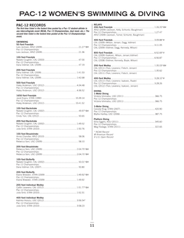 Pac-12 Women's Swimming & Diving