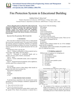 Fire Protection System in Educational Building