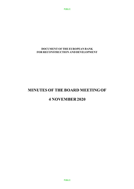 Minutes of the Board Meeting of 4 November 2020