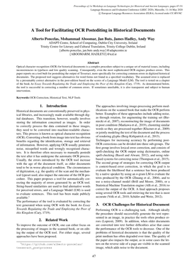 A Tool for Facilitating OCR Postediting in Historical Documents