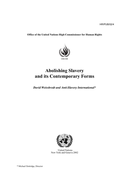 Abolishing Slavery and Its Contemporary Forms