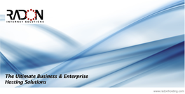 The Ultimate Business & Enterprise Hosting Solutions