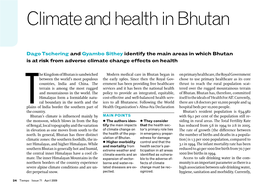 Climate and Health in Bhutan