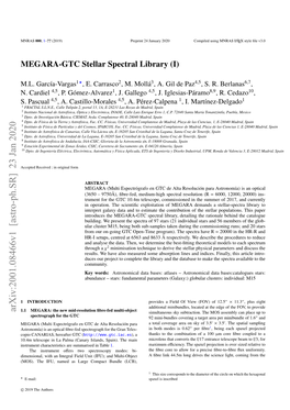 MEGARA-GTC Stellar Spectral Library (I)
