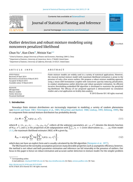 Outlier Detection and Robust Mixture Modeling Using Nonconvex Penalized Likelihood