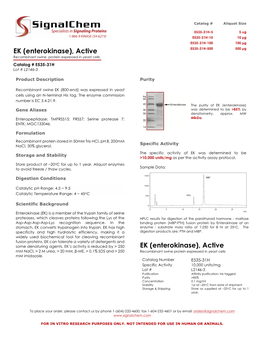 (Enterokinase), Active EK