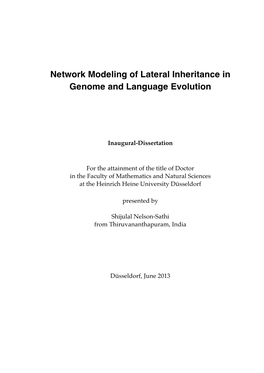 Network Modeling of Lateral Inheritance in Genome and Language Evolution