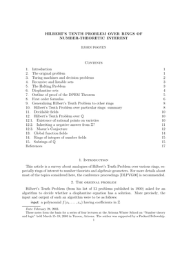 Hilbert's Tenth Problem Over Rings of Number-Theoretic