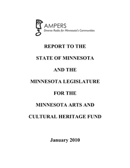 Ampers Legislative Report FY 2009