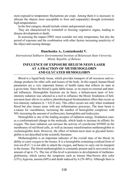 Danchenko A., Lemiasheuski V. INFLUENCE of EXPOSURE