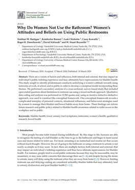 Women's Attitudes and Beliefs on Using Public Restrooms