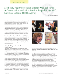 A Conversation with Vice Admiral Raquel Bono, MD, Director