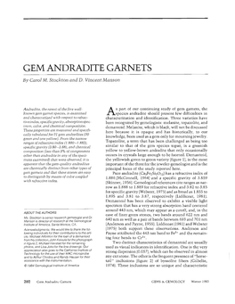 Gem Andradite Garnets