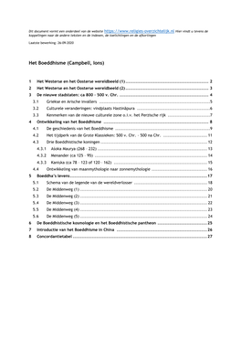 14. Het Boeddhisme (Campbell, Ions)