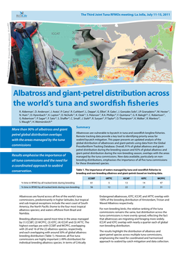 Albatross and Giant-Petrel Distribution Across the World's Tuna And