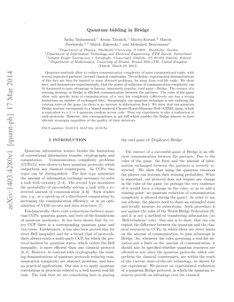 Quantum Bidding in Bridge