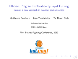 Efficient Program Exploration by Input Fuzzing