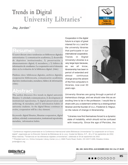 Trends in Digital University Libraries*