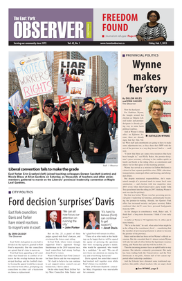 Wynne Makes ‘Her’Story