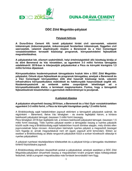 DDC Zöld Megoldás-Pályázat