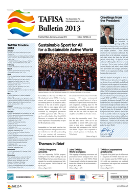 TAFISA Bulletin 2013