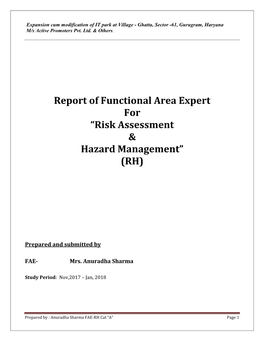 Risk Assessment & Hazard Management