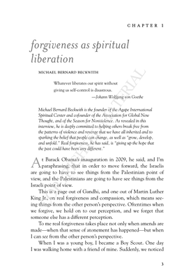 Forgiveness As Spiritual Liberation Michael Bernard Beckwith