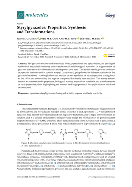 Properties, Synthesis and Transformations Pedro M