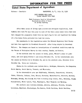 Duck Hunters Will Have 45-Day Season This Year -- July , 1938