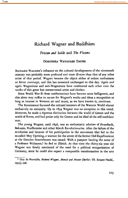 Richard Wagner and Buddhism