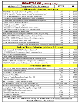 DONATO & CO Grocery Shop