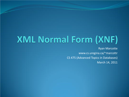XML Normal Form (XNF)