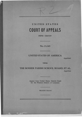 United States V. Bossier Parish School Board