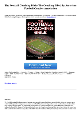 The Football Coaching Bible (The Coaching Bible) by American Football Coaches Association