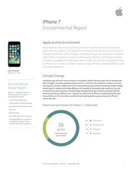 Iphone 7 Environmental Report