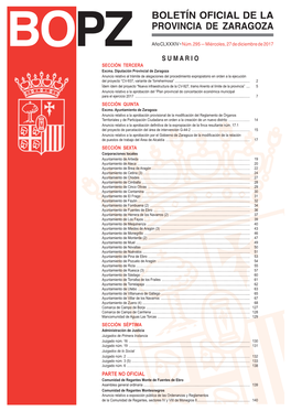 Boletín Oficial De La Provincia De Zaragoza