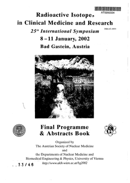 Radioactive Isotope* in Clinical Medicine and Research Final Programme & Abstracts Book